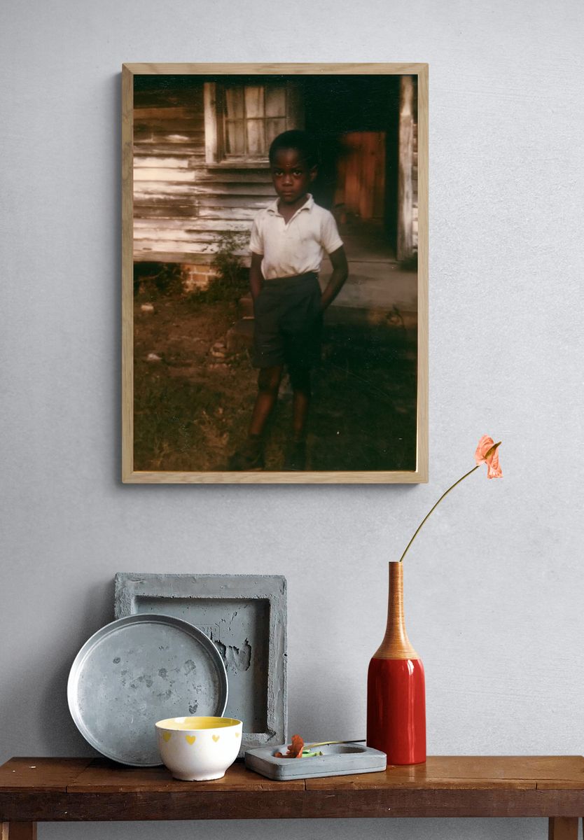 Vintage Childhood Portrait Print. — room view 3