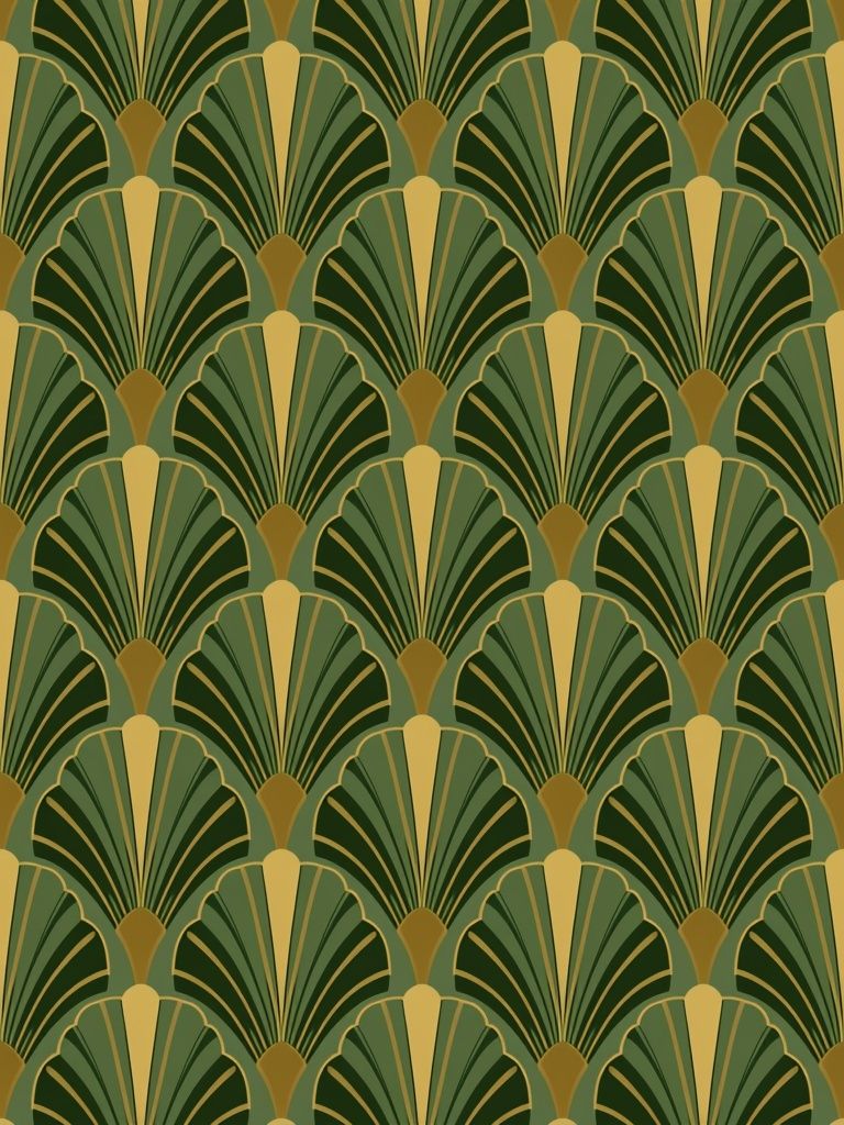 Art Deco Fan Pattern Poster. poster — vintage art