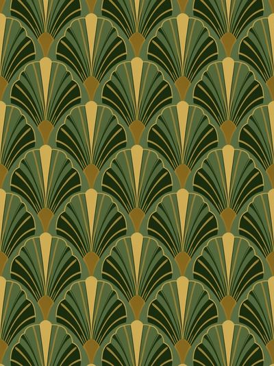 Art Deco Fan Pattern Poster.