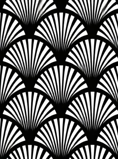 Art Deco Fan Pattern Poster.
