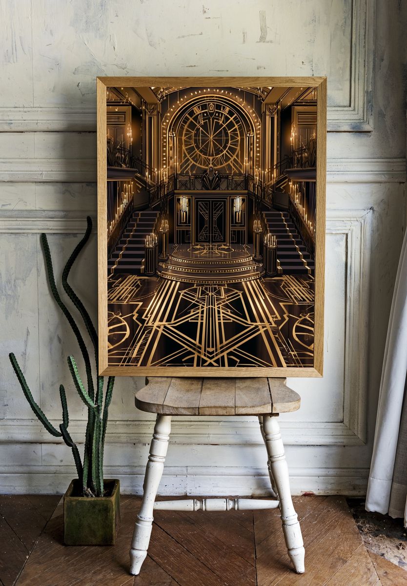 Art Deco Grand Hall Poster. — room view 1