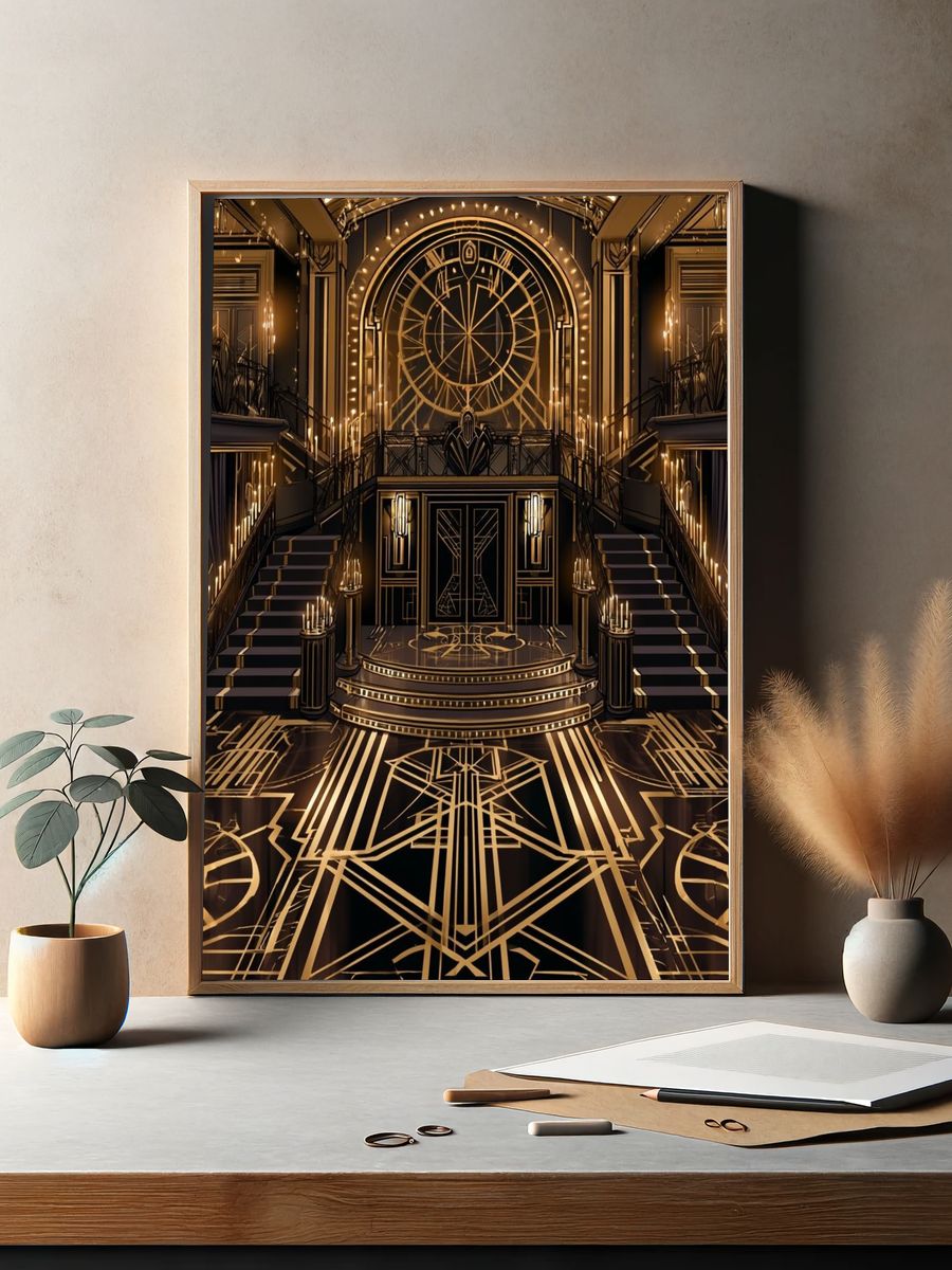 Art Deco Grand Hall Poster. — room view 2