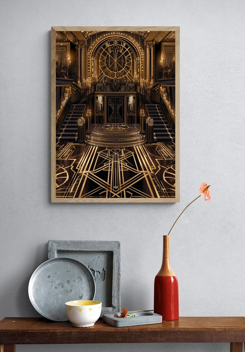Art Deco Grand Hall Poster. — room view 3