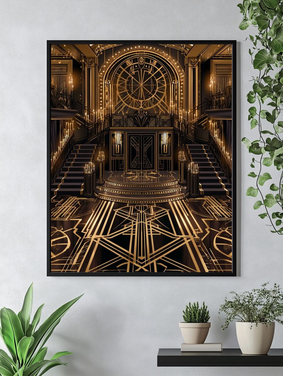 Art Deco Grand Hall Poster. — room view 4
