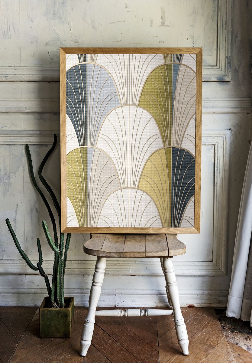 Art Deco Fan Pattern Print. — room view 1
