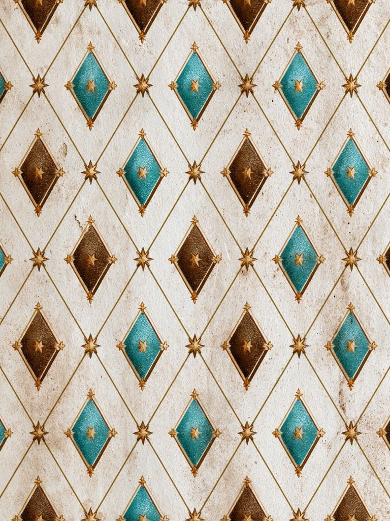 Art Deco Diamond Pattern Poster. poster — vintage art