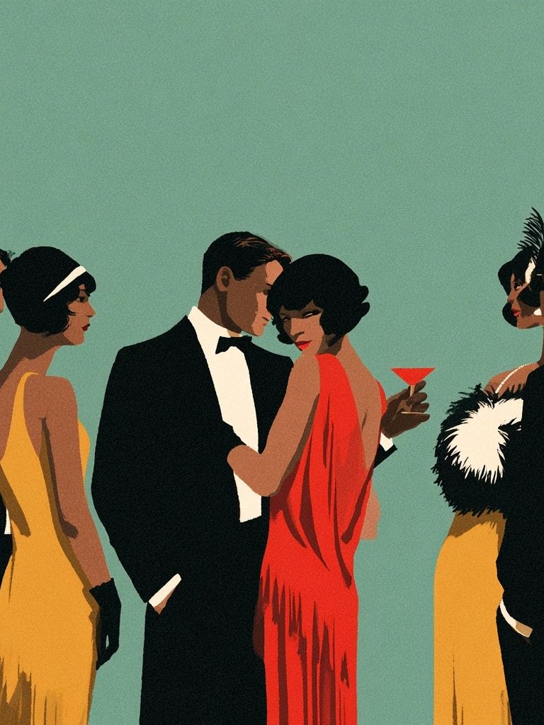 Art Deco Cocktail Party Poster. poster detail