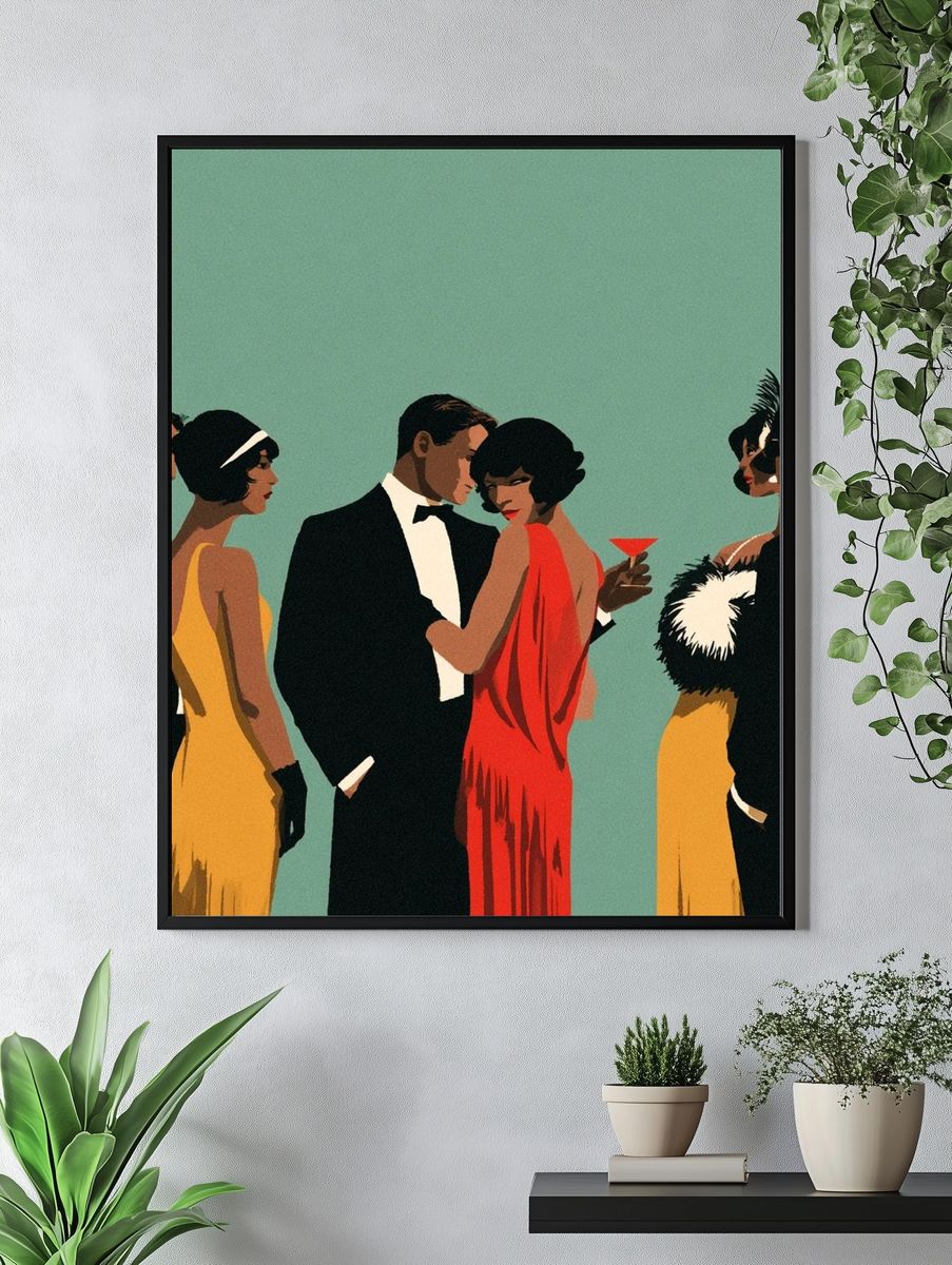 Art Deco Cocktail Party Poster. — room view 4