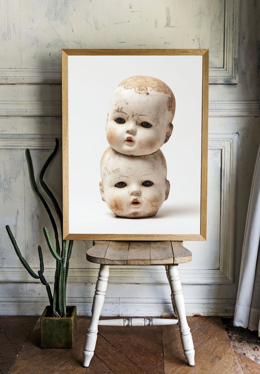 Vintage Doll Heads — Fine Art Print room preview
