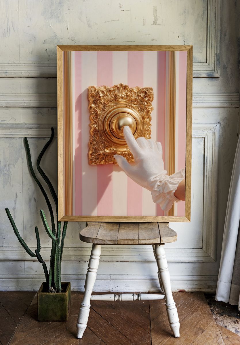 Elegant Door Knob — Vintage Print room preview