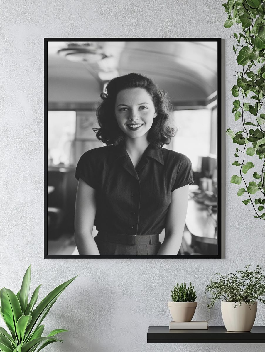 Vintage Diner Portrait Poster. — room view 4