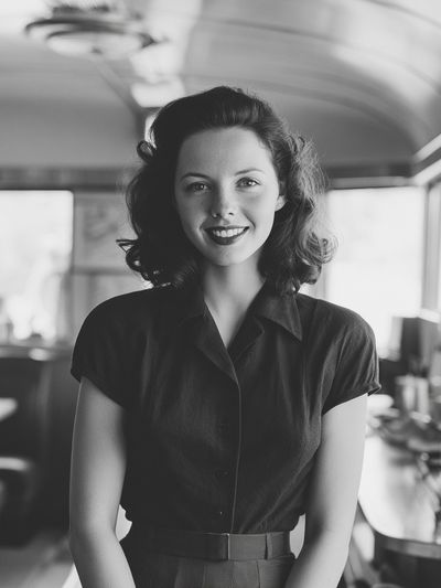 Vintage Diner Portrait Poster.
