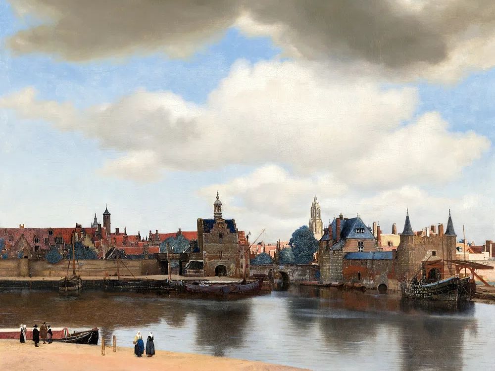 View of Delft by Johannes Vermeer (1660) — Art Print. poster — fine-art art