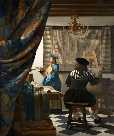 Allegory of Painting by Johannes Vermeer (1666) — Art Print. poster print