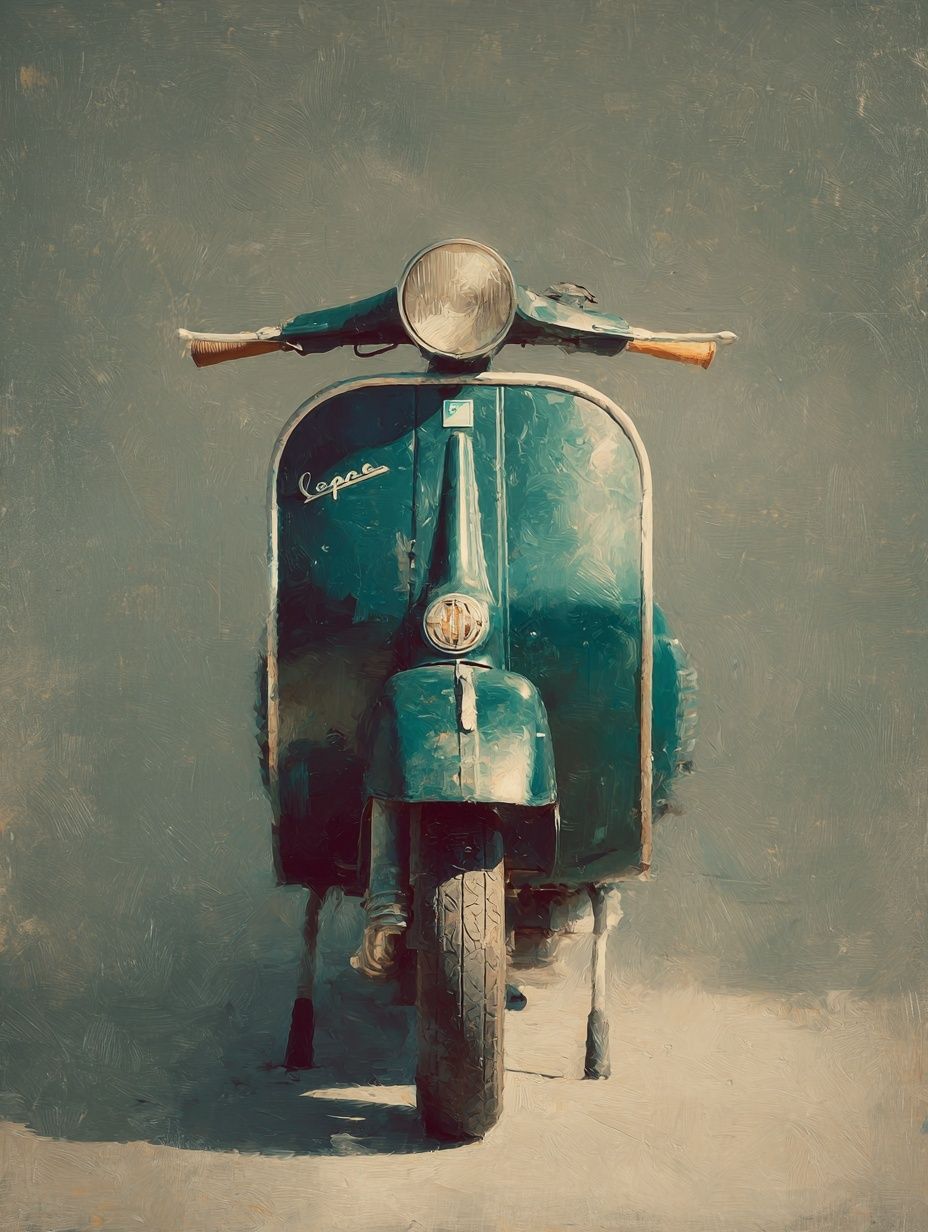 Vintage Vespa Scooter Poster. poster detail