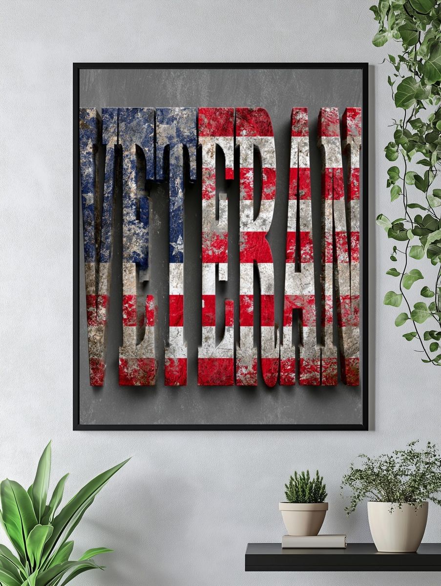 Veteran Typography Poster. — room view 4