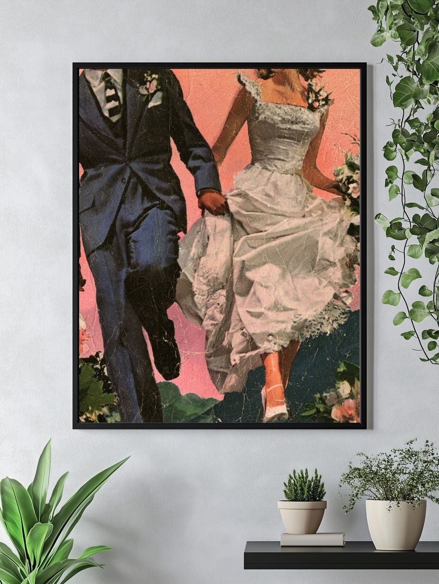 Vintage Wedding Couple Poster. — room view 4