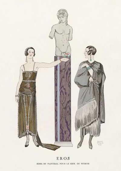 Eros. Robe et manteau pour. poster