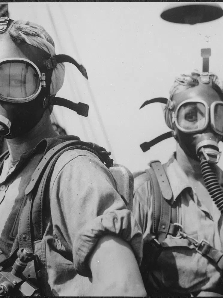 Vintage Aviators Black-White Print. poster — vintage art