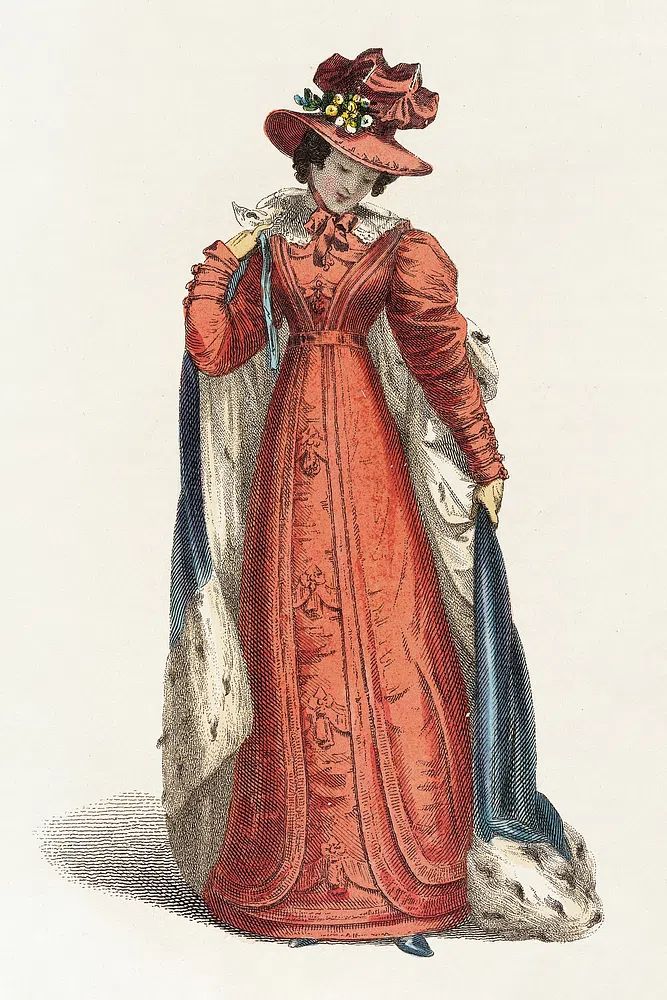 Victorian Fashion Illustration Poster. poster — vintage art
