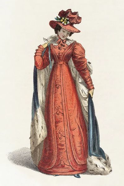 Victorian Fashion Illustration Poster. poster