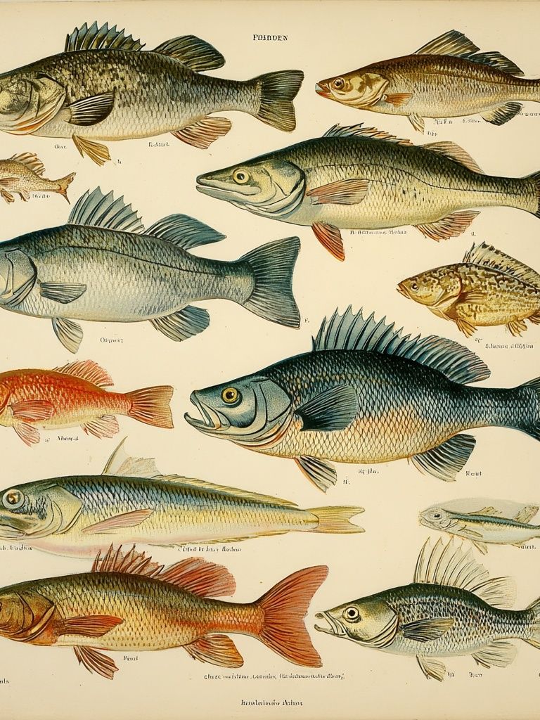 Vintage Fish Illustration Poster. poster — vintage art