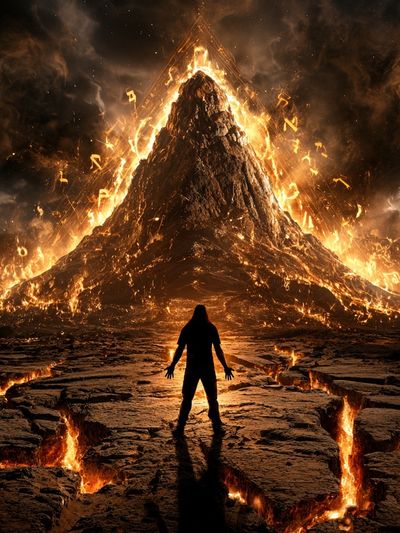 Volcanic Inferno Fantasy Print.
