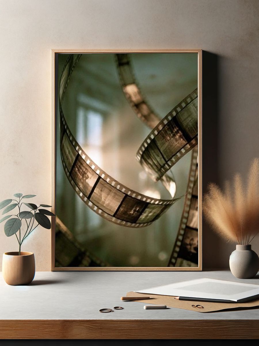 Vintage Film Strip Poster. — room view 2