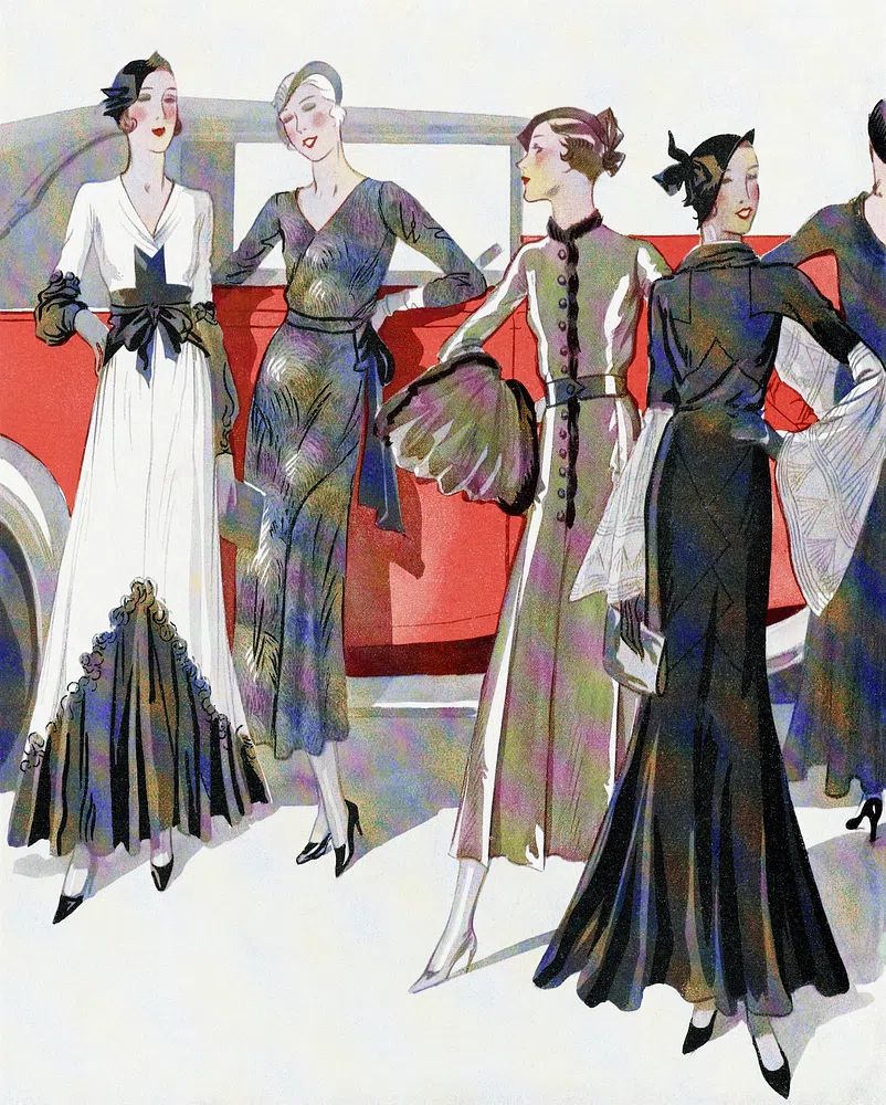 Vintage Fashion Illustration Poster. poster — vintage art