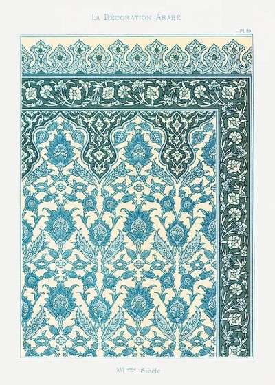 Arabesque Floral Pattern — Vintage Print
