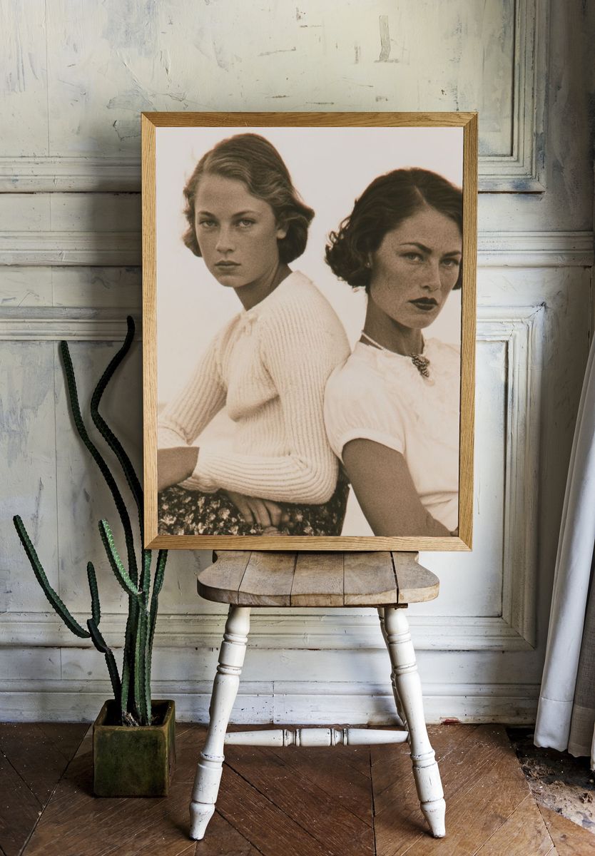 Vintage Fashion Portrait Poster. room preview
