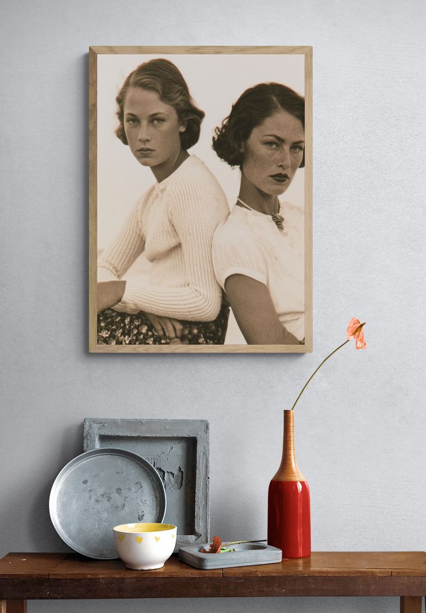 Vintage Fashion Portrait Poster. — room view 3