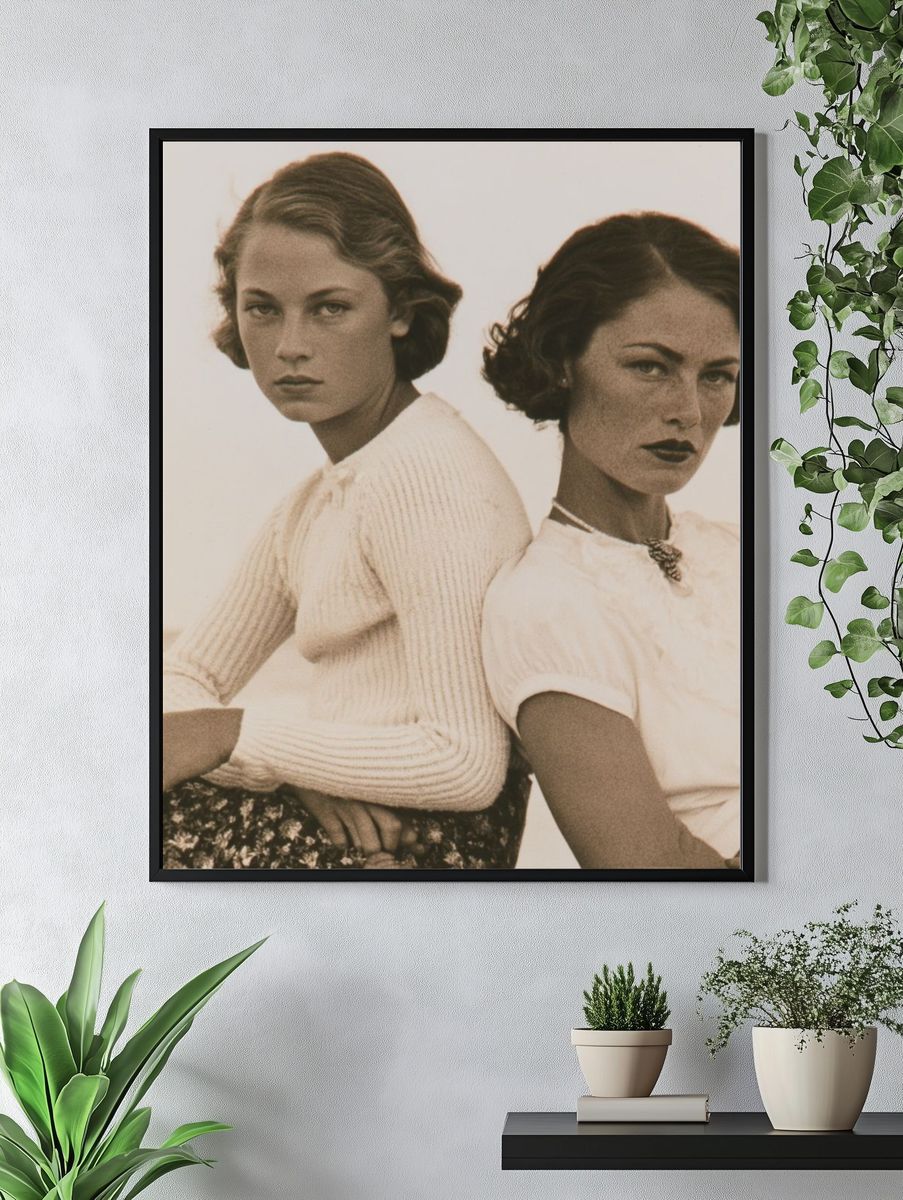 Vintage Fashion Portrait Poster. — room view 4