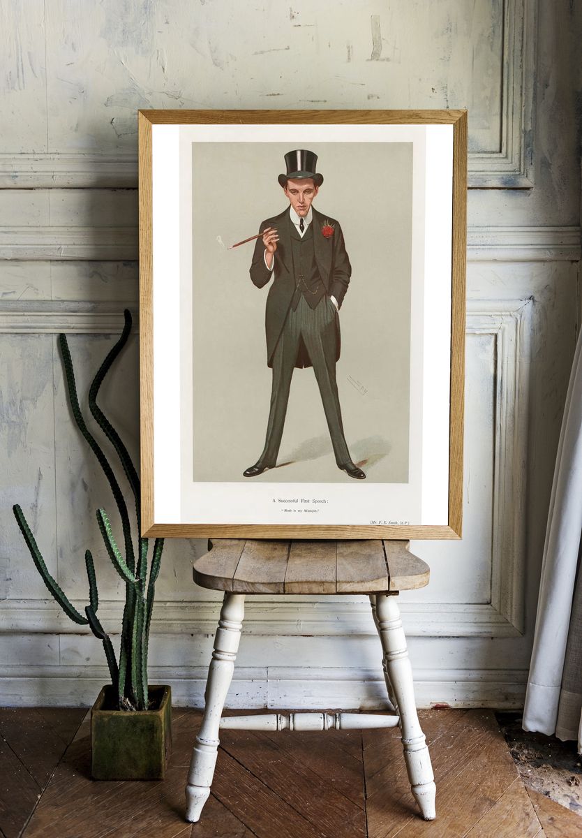 A Successful First Speech — Vintage Print. — room view 1