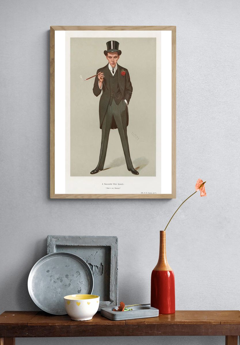 A Successful First Speech — Vintage Print. — room view 3