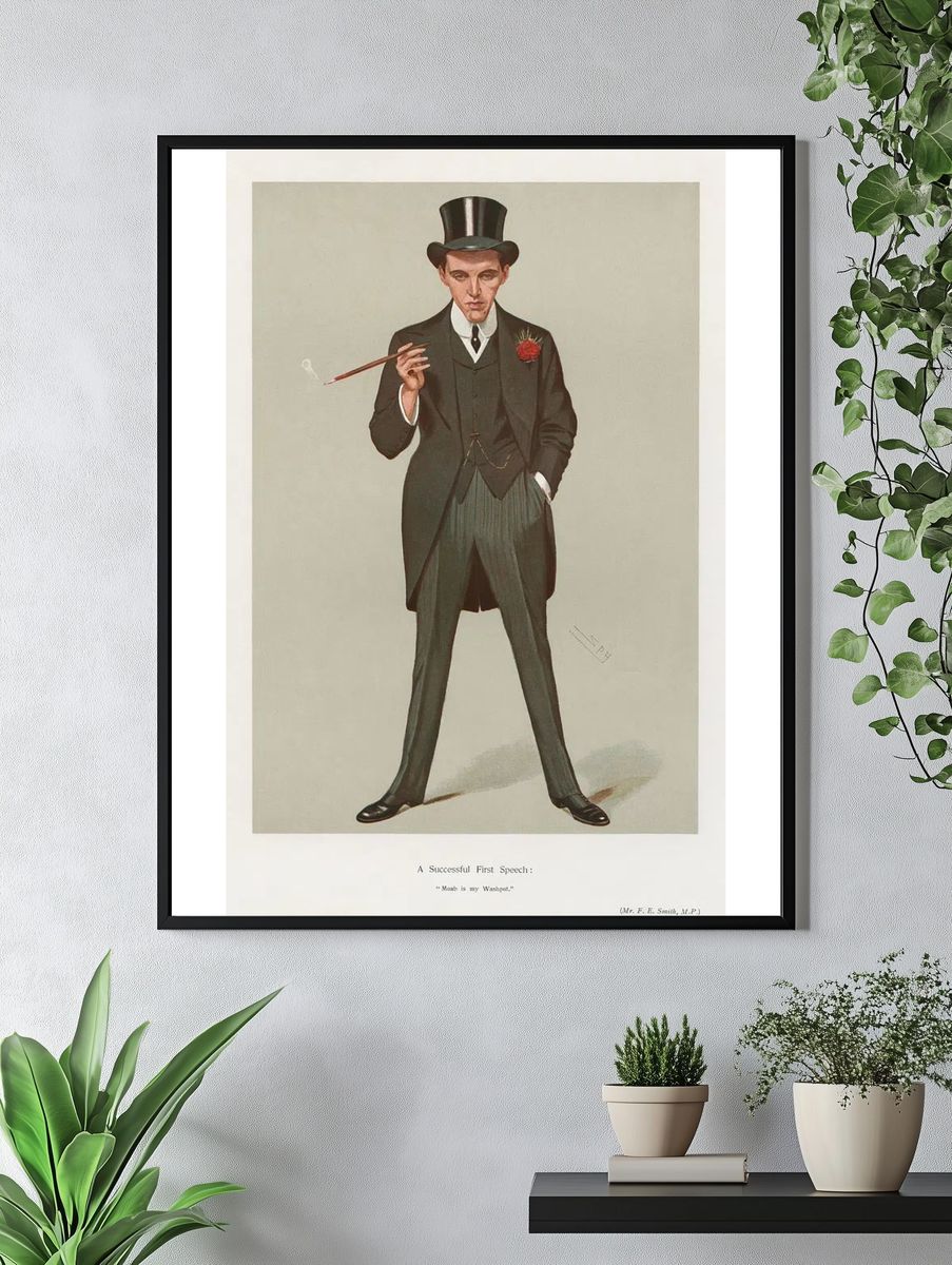 A Successful First Speech — Vintage Print. — room view 4