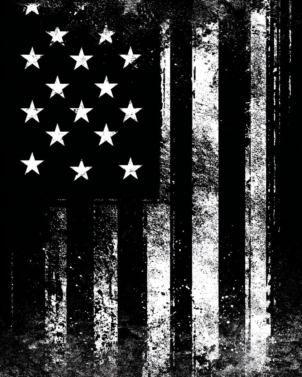 Distressed American Flag Poster. poster detail