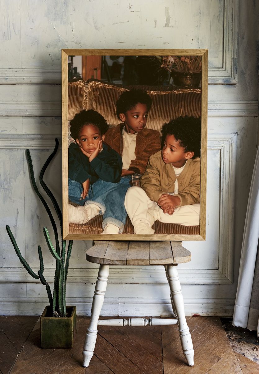 Vintage Family Portrait Photography Print. — room view 1