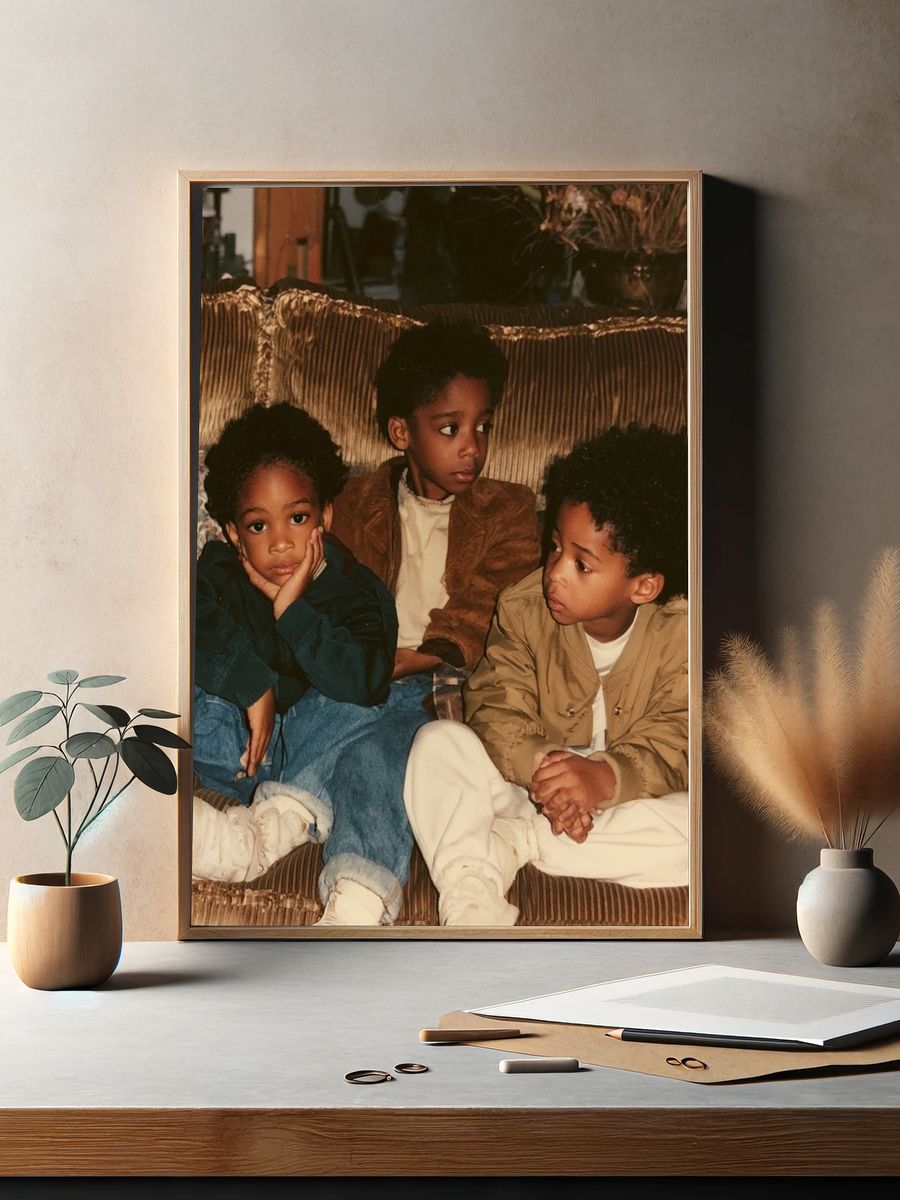 Vintage Family Portrait Photography Print. — room view 2