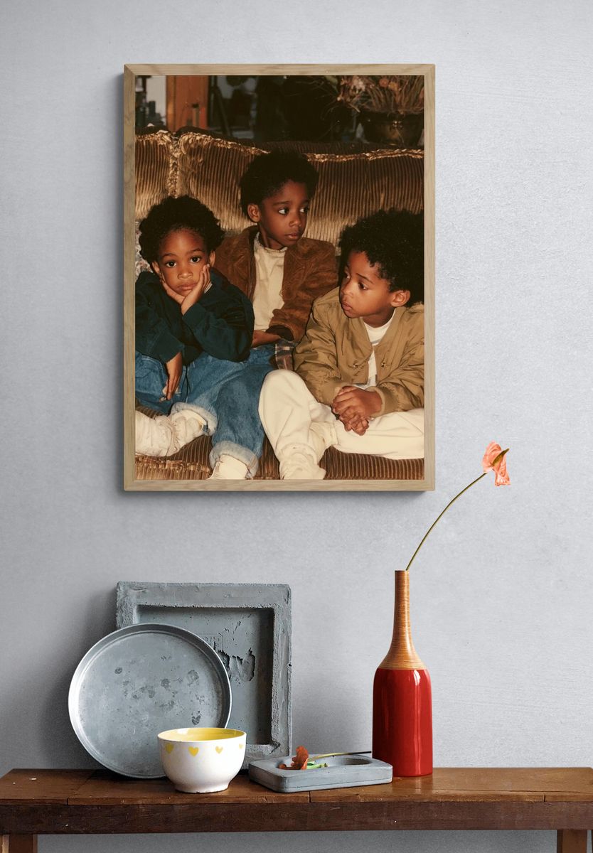 Vintage Family Portrait Photography Print. — room view 3