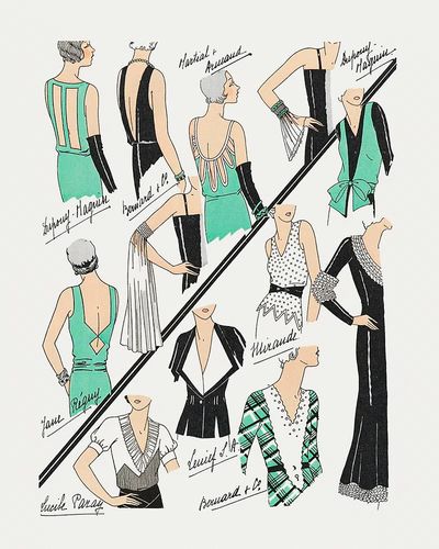 Vintage Fashion Illustrations Poster. poster