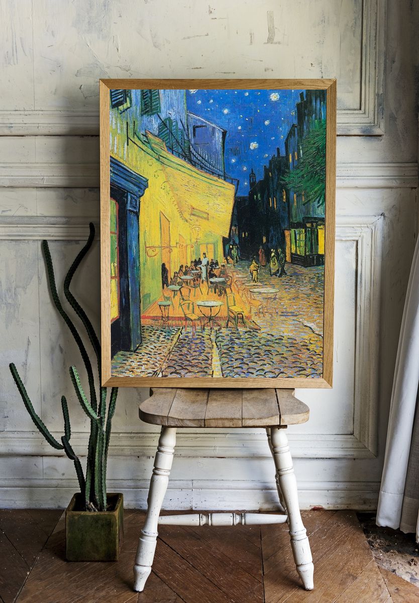 Café Terrace at Night — Fine Art Print. — room view 1