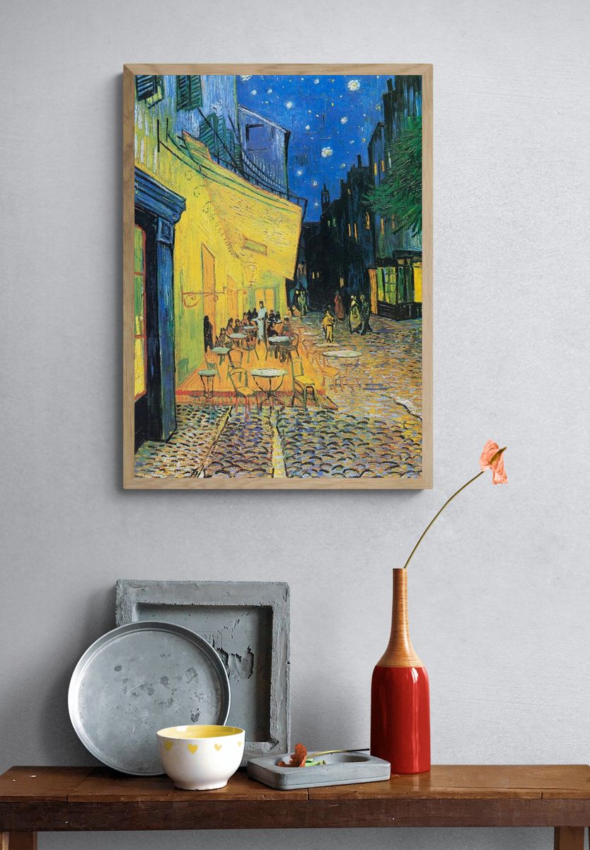 Café Terrace at Night — Fine Art Print. — room view 3