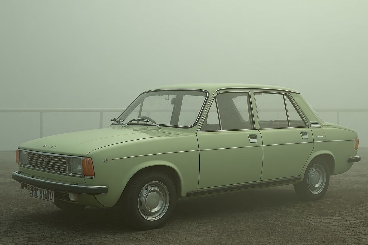 Vintage Green Car — Photography Print. poster — photography art