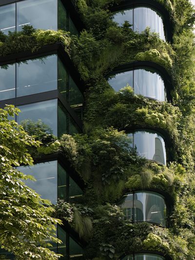 Vertical Garden Facade Photography Poster. poster