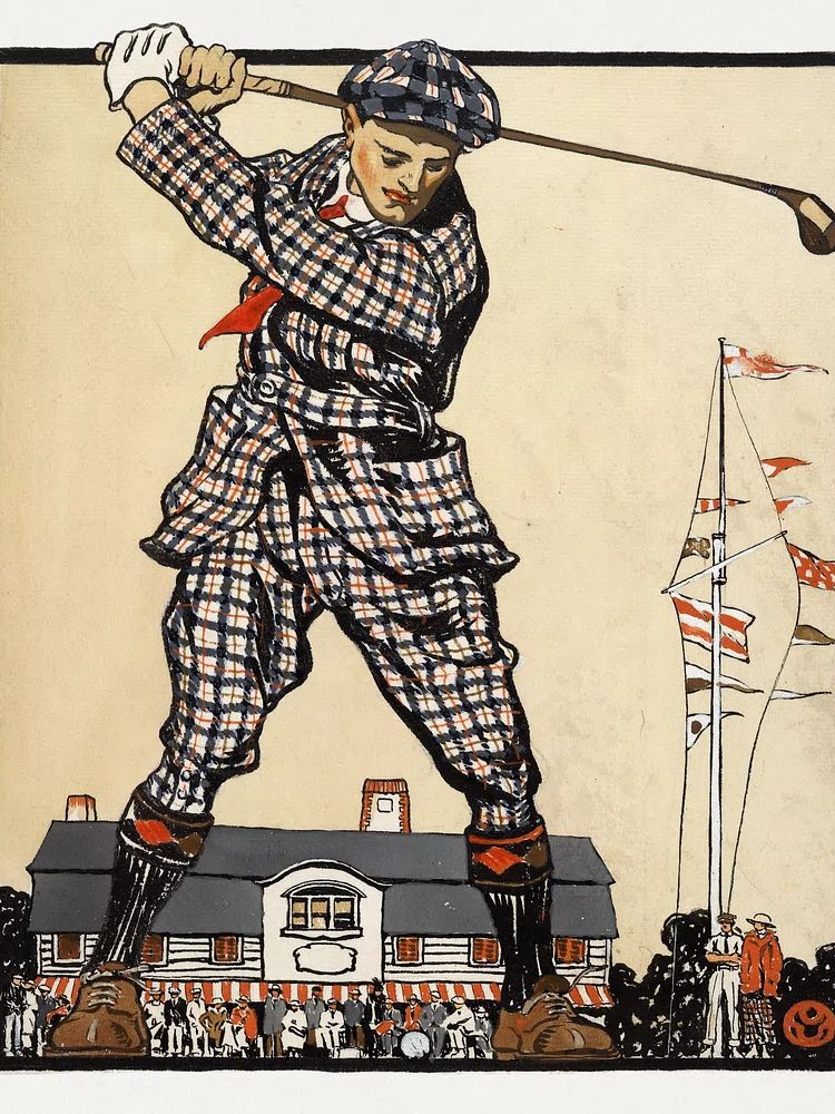 Vintage Golf Illustration Poster. poster detail