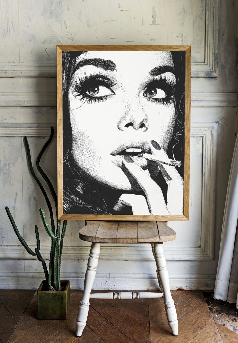 Vintage Glamour Portrait Poster room preview
