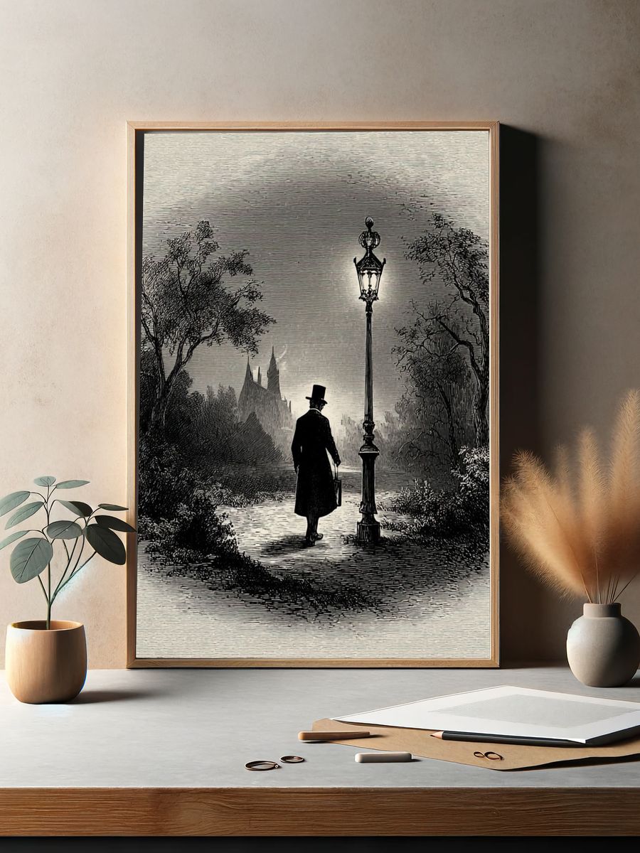 Victorian Gentleman — Vintage Print. — room view 2