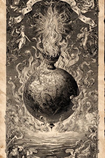 Celestial Globe — Vintage Print. poster print