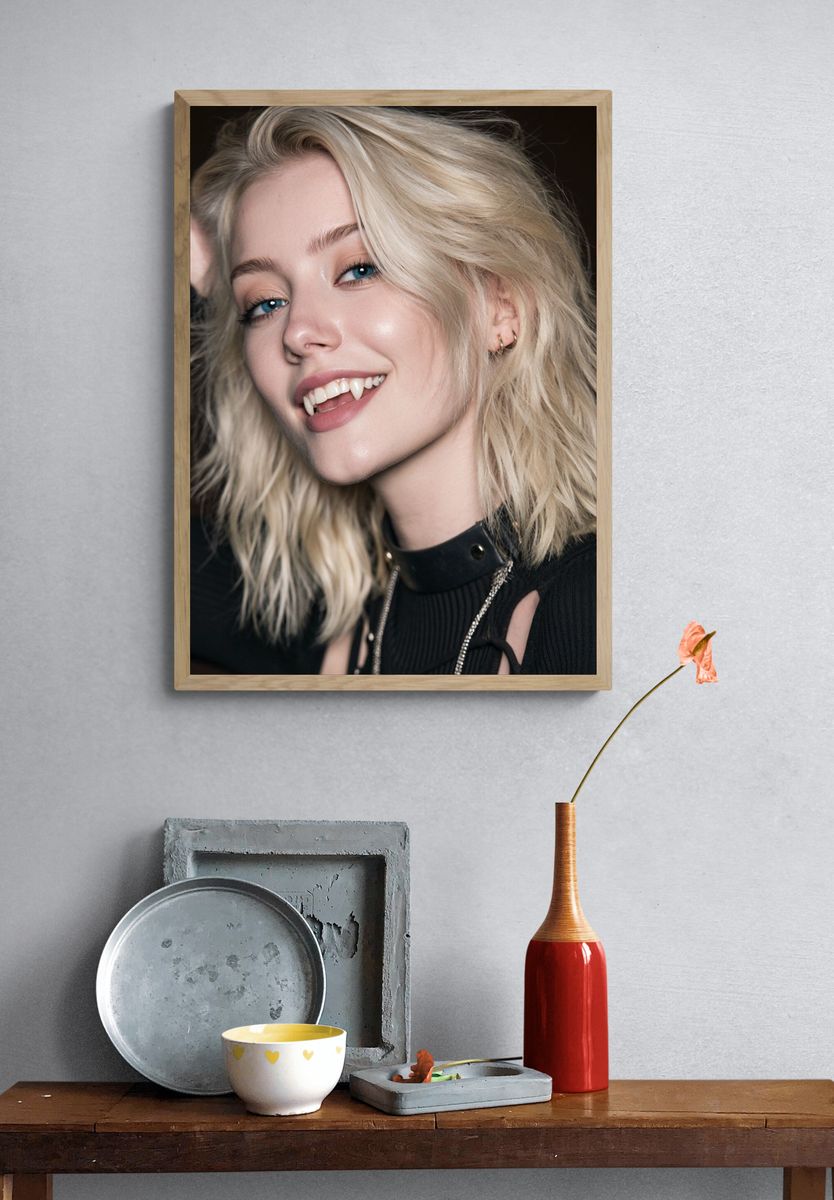 Vampire Glam Portrait Poster. — room view 3